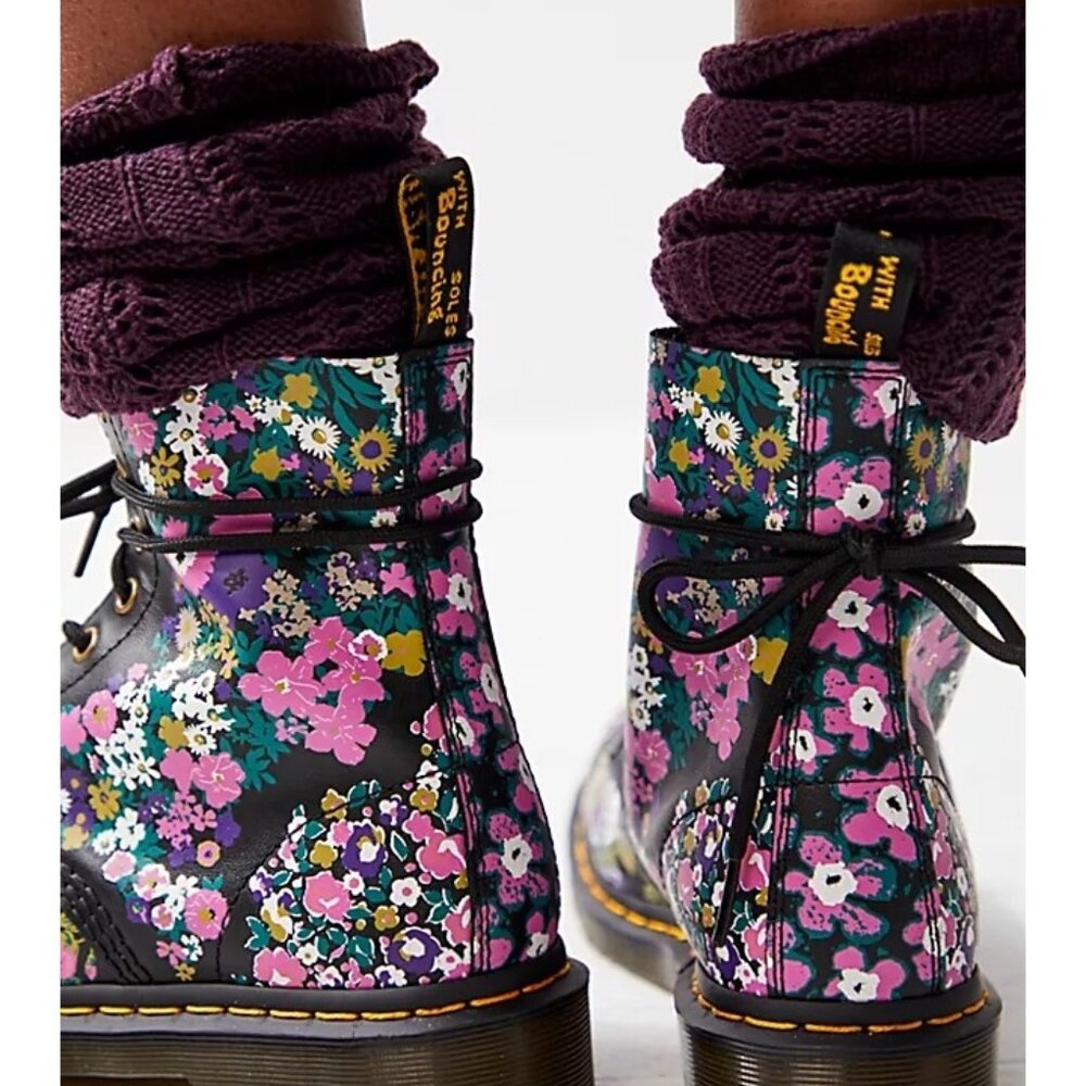 🆕 DR. MARTENS 1460 Vintage Floral Lace-Up Ankle Boot Bootie 7 - Picture 2 of 16